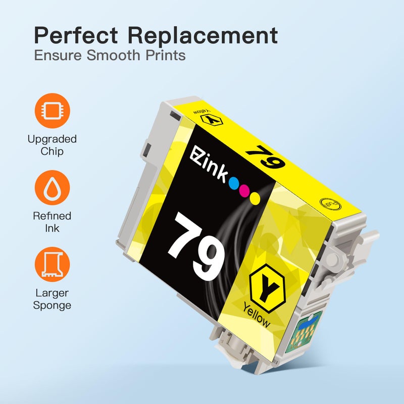 E-Z Ink Remanufactured Ink Cartridge Replacement for Epson 79 T079 (T079120, T079220, T079320, T079420, T079520, T079620) to use with Artisan 1430 and Stylus Photo 1400 Printer (7 Pack) - Image 4